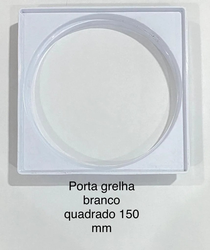 Porta-grelha branco quadrado 150mm fabricado pela N7N Ferramentaria